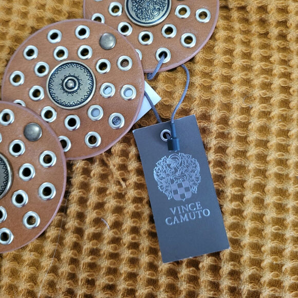 Vince Camuto Concho Coniac Western Boho Y2k Plus Size 1x / 3x Grommet Belt NWT - Picture 3 of 6